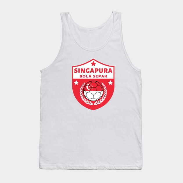 Singapura Bola Sepak Tank Top by footballomatic